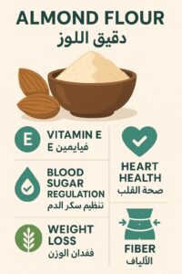 almond flour nutrition infographic